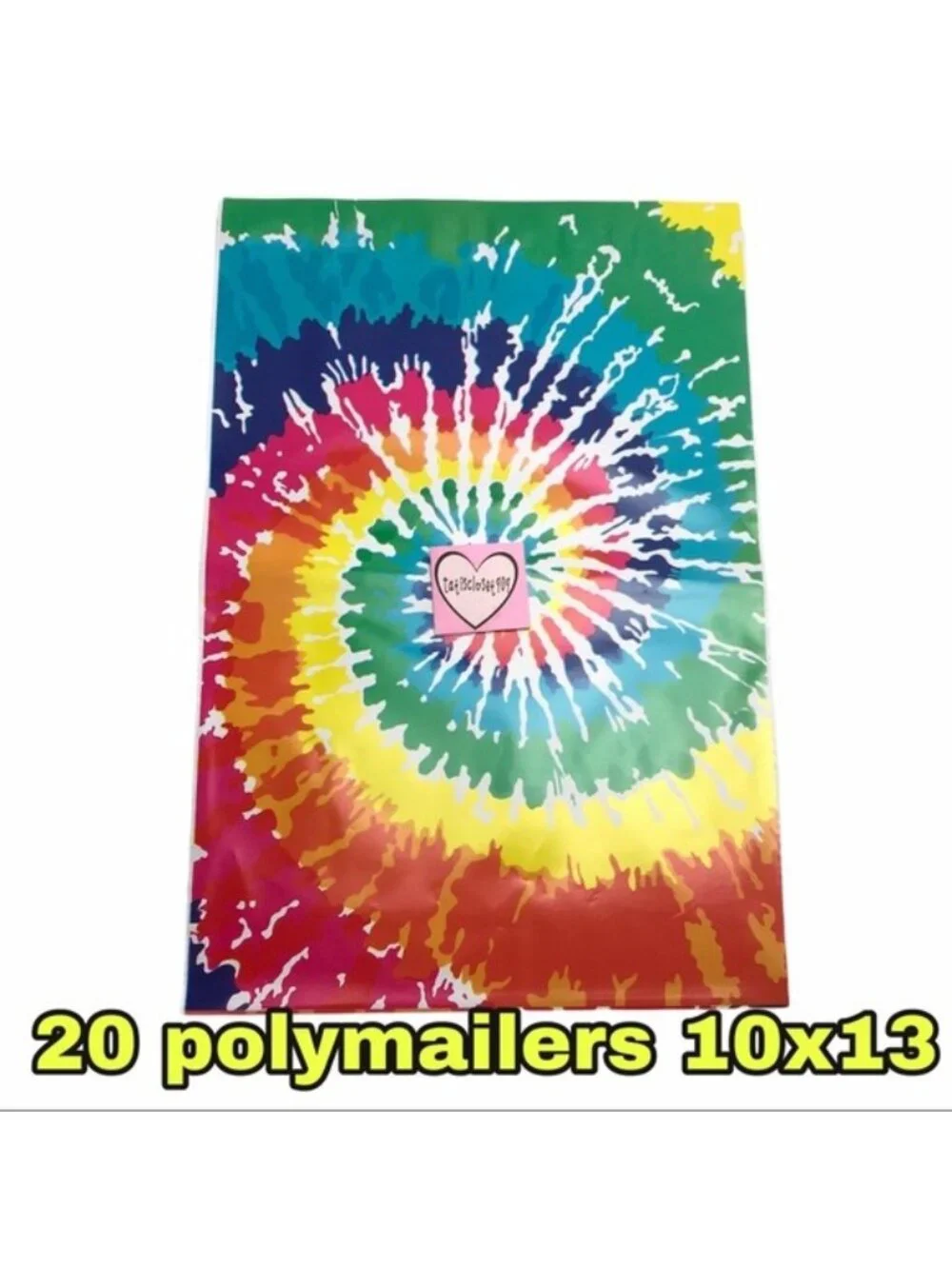 20 polymailers rainbow tie dye 10x13